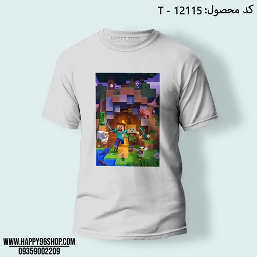 تیشرت با طرح بازی Minecraft کد T - 12115