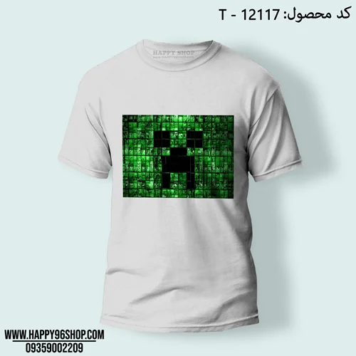 تیشرت با طرح Creeper بازی Minecraft کد T - 12117