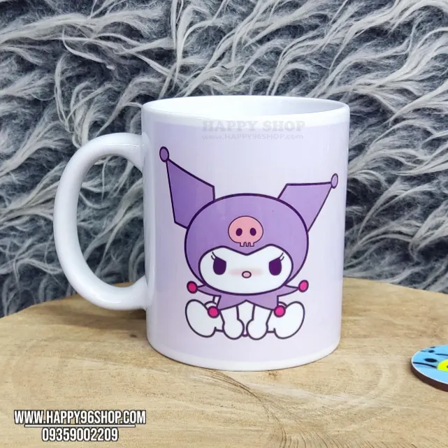 لیوان با عکس کرومی بنفش LV - 55034