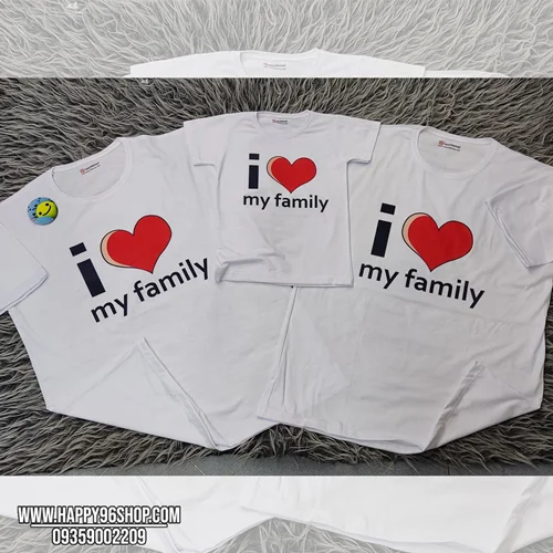تیشرت ست خانوادگی «من عاشق خانواده ام هستم» کد *