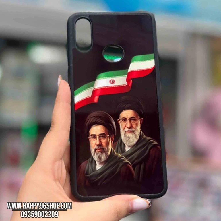 قاب موبایل با عکس رهبر شهید اما خامنه ای و عکس آقا مجتبی خامنه ای کد MG - 70021