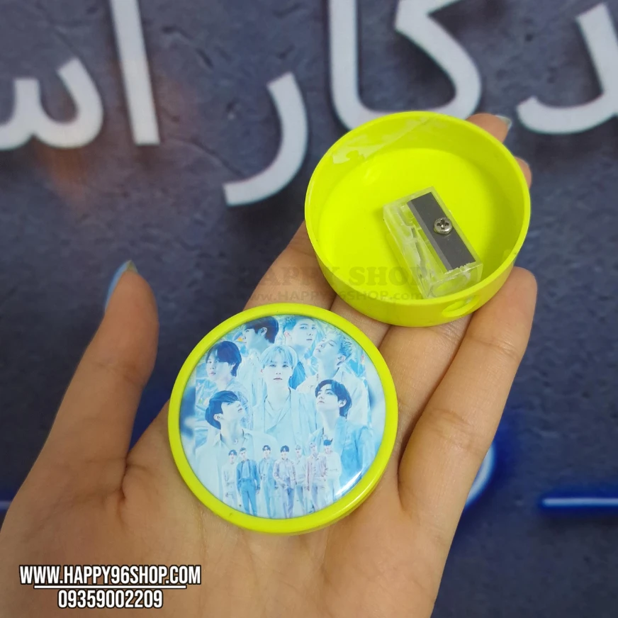 مداد تراش BTS مدل آینه‌دار قابل اجرا با طرح دلخواه شما