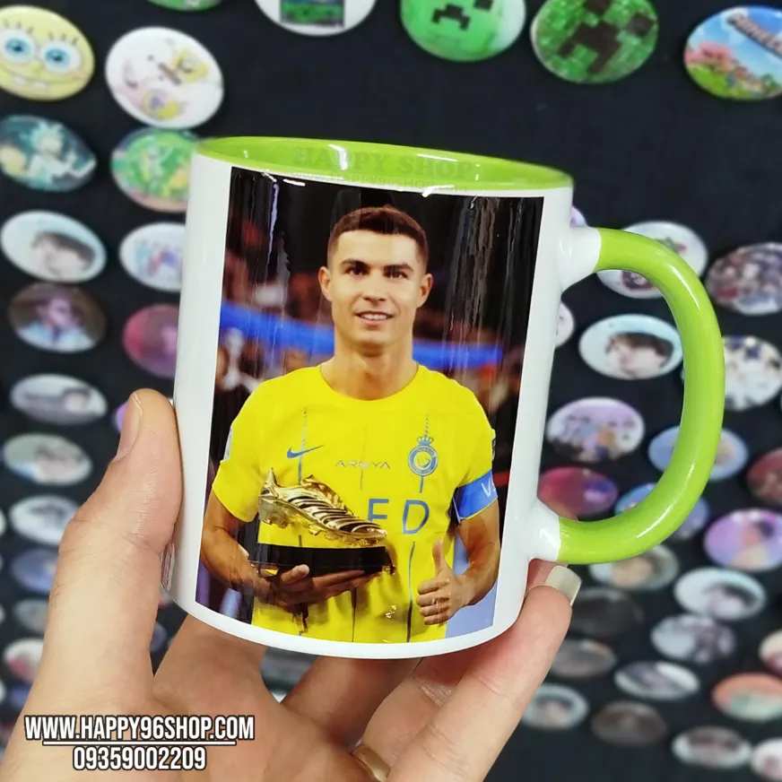 لیوان فوتبالی با طرح رونالدو کد LV - 11627