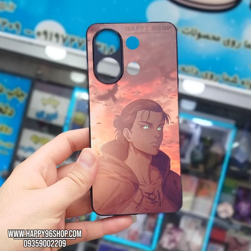 قاب موبایل انیمه اتک آن تایتان با عکس ارن کد MG - 8035