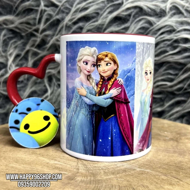 لیوان با طرح السا و آنا از کارتون Frozen کد LV - 55084